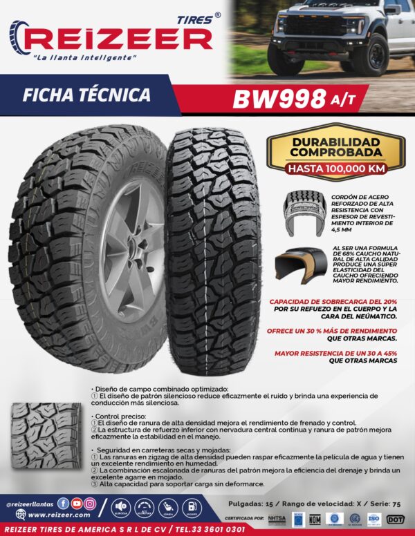 REIZEER BW998 <br>245/75R16LT-10PR 120/116Q<br> - Imagen 3
