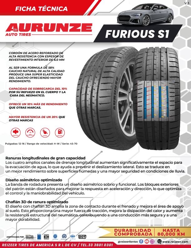 AURUNZE Furious S1 <br>215/55R18 99wxl<br> - Imagen 4